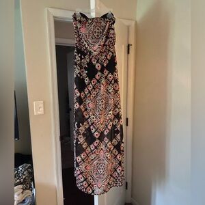 Strapless Bohemian Design Dress, SIZE MEDIUM, never worn